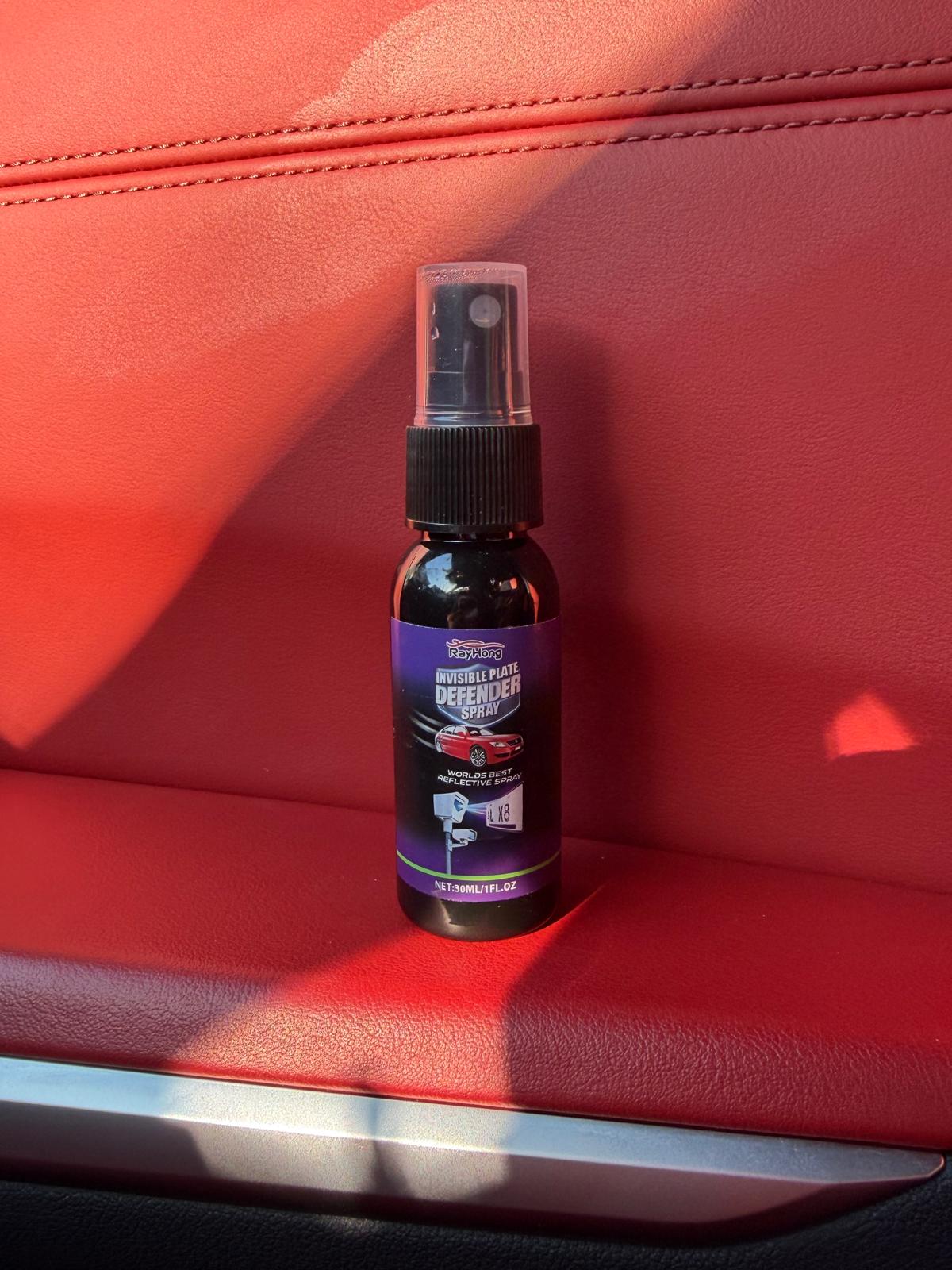 m3brunette shop reflective spray bottle on red leather seat